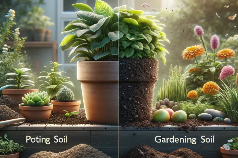 potting soil vs gardening soil