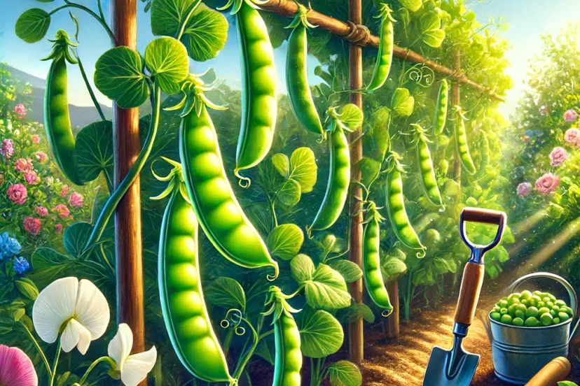 gardening snap peas