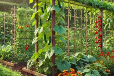 trellis gardening vegetables