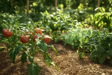 mulching vegetable gardens