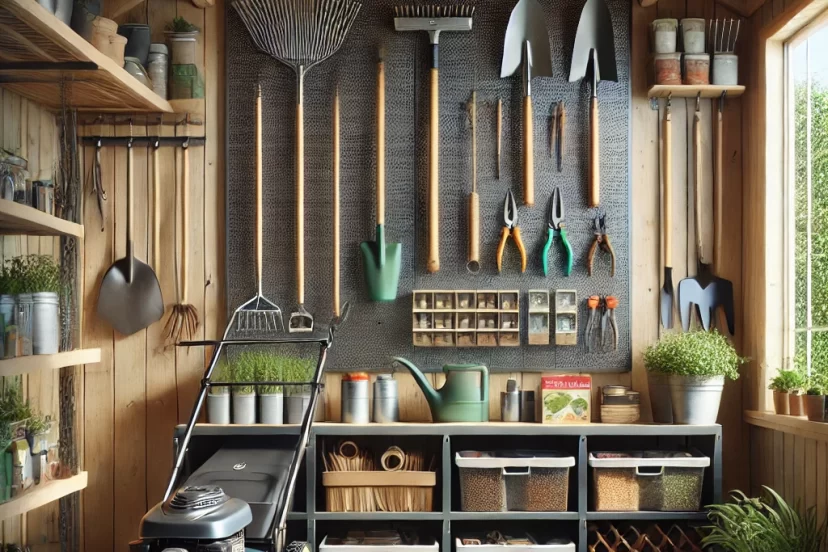 organizing gardening tools