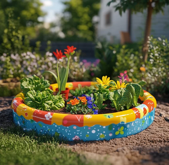 kiddie pool gardening