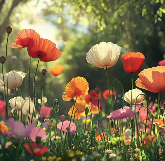 gardening poppies